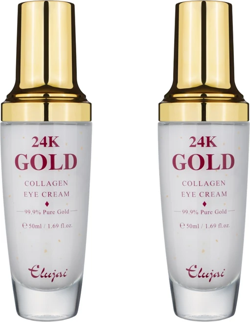 1+1 엘루자이 24K 골드 콜라겐 눈가촉촉 주름쫙 아이크림 50ml, 1세트 - 쿠팡