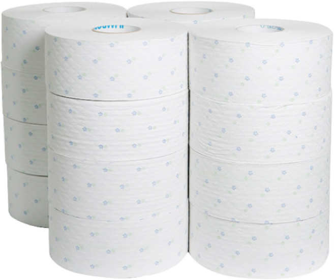 그린모닝 꽃무늬 점보롤 2겹 16롤 300m, 1개, 16개입