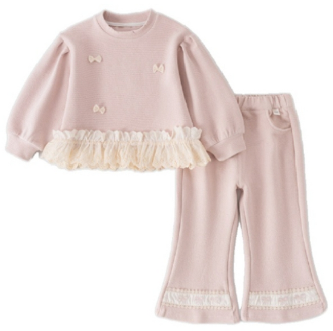 여아 리본 상하세트 아동 데일리 등원 세트