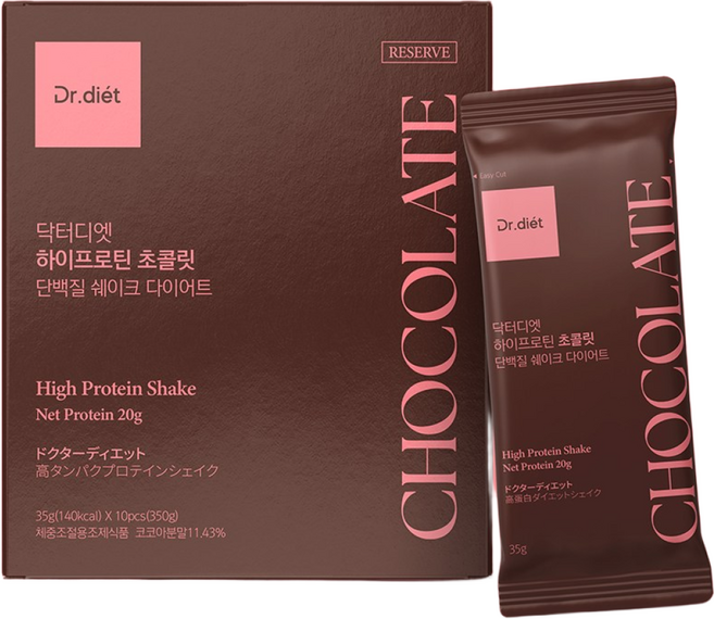 닥터디엣 하이프로틴 단백질 쉐이크 다이어트 초콜릿, 1개, 10회분