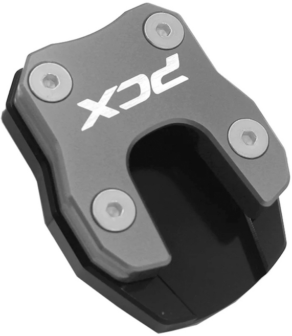 락모터스 오토바이 PCX 사이드 스탠드 클립 18-26년식 튜닝 패드 호환, 그레이, 1개