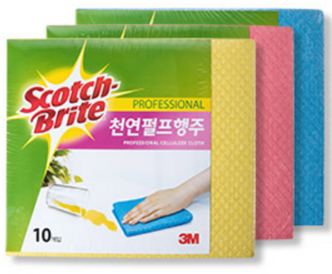 3M 스카치브라이트 천연펄프행주 10개입, 1개, 파랑