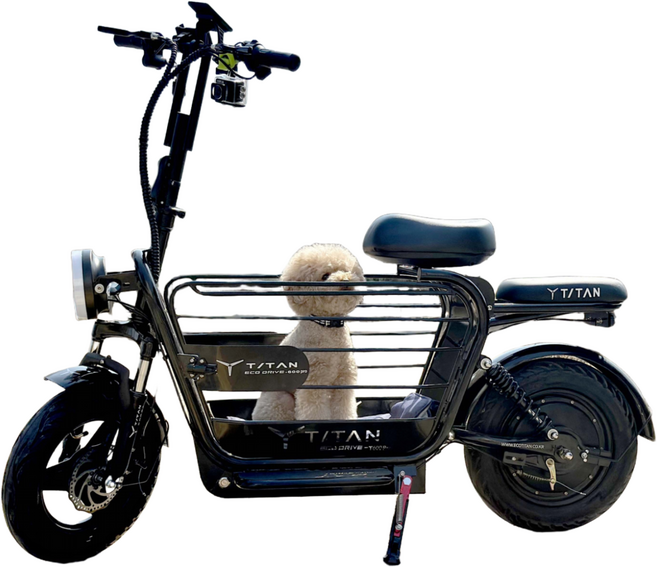 타이탄600 pro 강아지 대형견 대용량 전기 스쿠터 전동 21ah 블랙, 블랙(1번사은품), 하이텐강