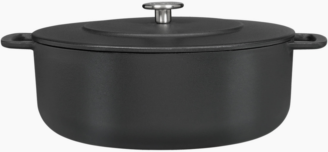 콤벡 네덜란드 주물 무쇠 더블핸들 프라이팬 더치 오븐 냄비, 블랙, 1개, 더치 오븐 냄비 24cm