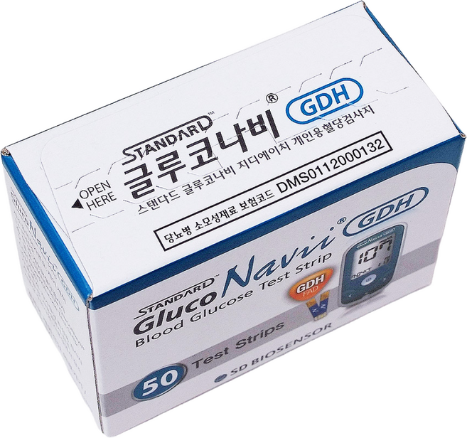 SD글루코나비 NFC 혈당시험지 1박스50매, 1박스