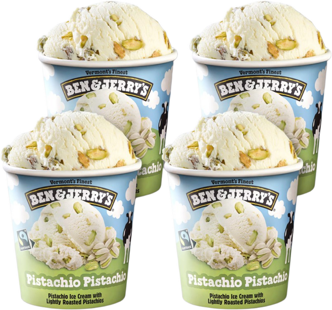 벤앤제리스 피스타치오피스타치오 아이스크림 파인트 473ml, 4개