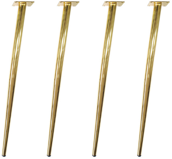 가온스토어 철제 가구 테이블 책상 상다리, 4개, 600 골드