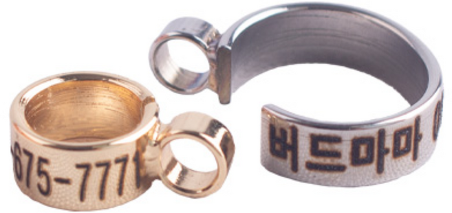 앵무새용품 번호각인 발목링 C타입 고리형 조립형 새 발목링 용품 인식링 인식표, C타입(오픈형), 실버(스텐), #10호