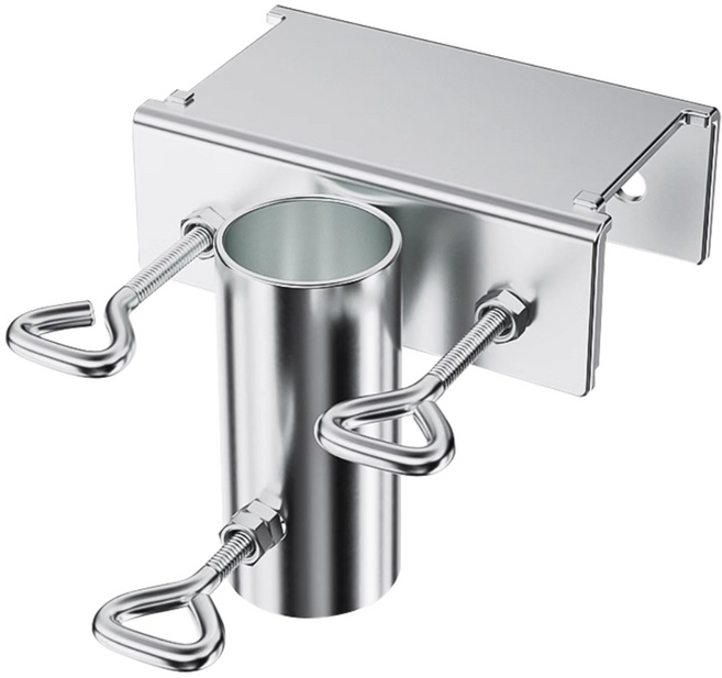 아띠꼴로 이게고정이지 파라솔 받침대 지지대 난간 고정 거치대, 실버