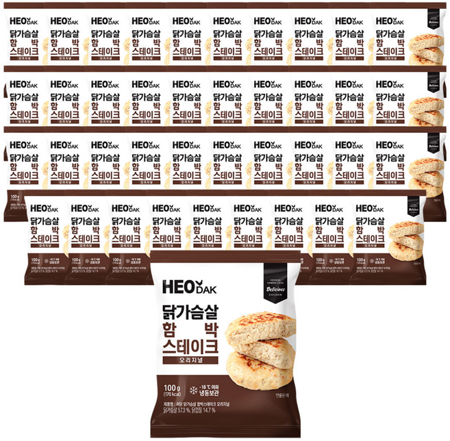 허닭 닭가슴살 함박스테이크 오리지널 100g, 40개