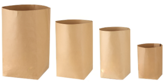 새로하 냉장고정리 크라프트지 페이퍼백, 4개, XL(20x20x35cm)