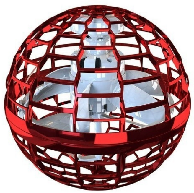 UFO 풀라잉볼 부메랑 LED 스핀 라이트공 야외 장난감(kc안전인증제품), 레드, 1개