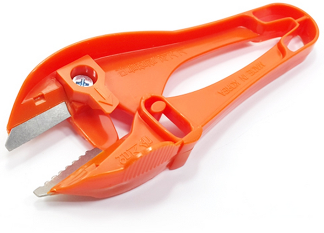 제품탐구 칼마노 마늘 껍질 제거기 까기 칼 가위 박피기 국산, 2개, 레드