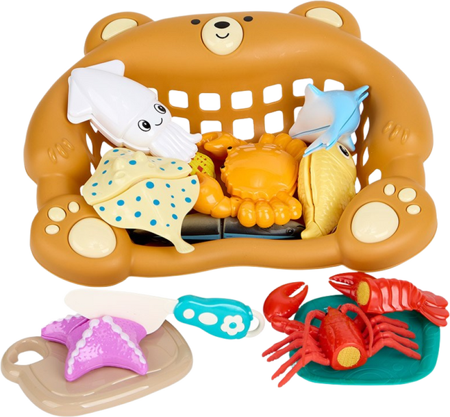 캐스b 플레이 곰돌이싹뚝놀이 해산물 (2900) / 역할놀이, 1개