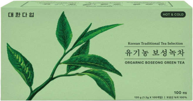 대한다업 유기농 보성녹차, 1.2g, 100개입, 3개