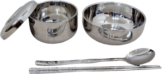 남원 향림공예 이중 스텐 밥그릇 국그릇세트 반상기 주발세트 제사 제기 두꺼운 그릇 단품, 스텐 주발세트, 1개