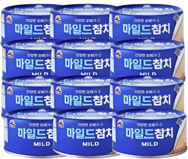 사조 마일드 참치 안심따개, 200g, 12개