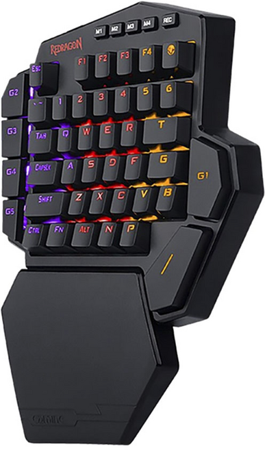 리드래곤 듀얼모드 쓰론 지원 기계식 청축 무선키보드 K585-DITI, 블랙, 한손키보드