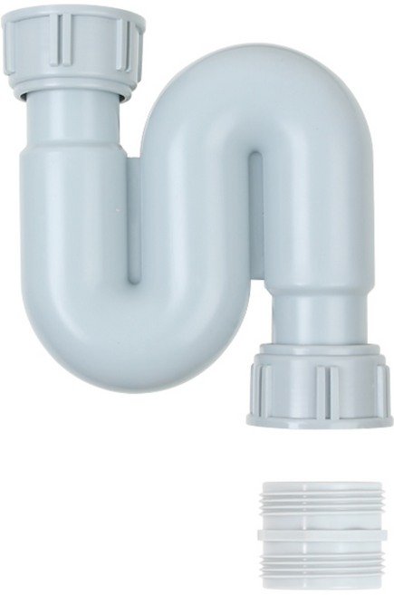 싱크대 배수구 S트랩 배수구 연결부품 하수구 배수관 악취차단 코트랩, 싱크트랩+양볼트, 1개