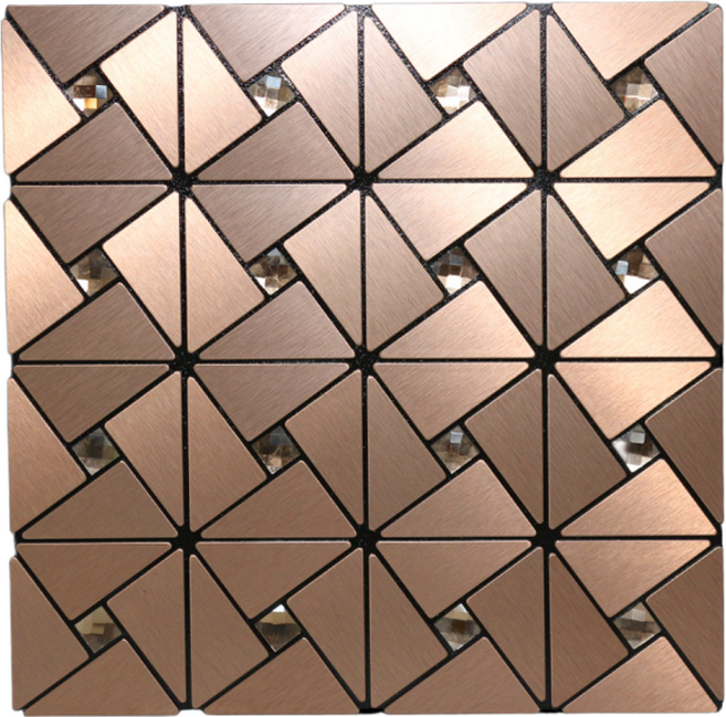 현대 접착식 메탈타일 스텐타일 알루미늄타일 주방데코타일 주방리폼타일, 1개, 크리스탈골드(HMT99311)