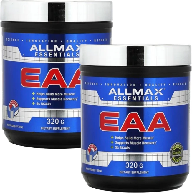 올맥스 필수 아미노산 320g 루신 류신 BCAA EAA 아르기닌 크레아틴 트레오닌 2병 - 쿠팡