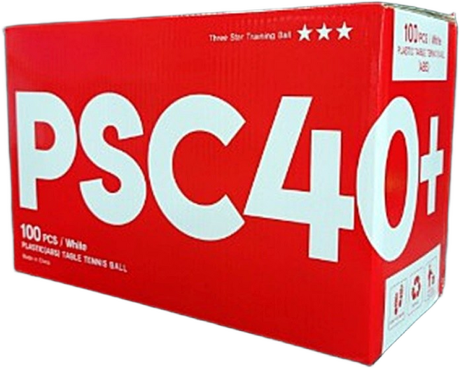 PSC 40+ 탁구공 연습구 100입, 1개, 100개입, 화이트