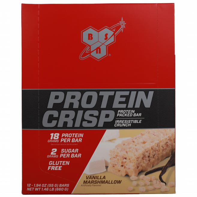 비에스엔 프로틴 크리스프 바 바닐라 마시멜로우 12개입, 672g, 1개