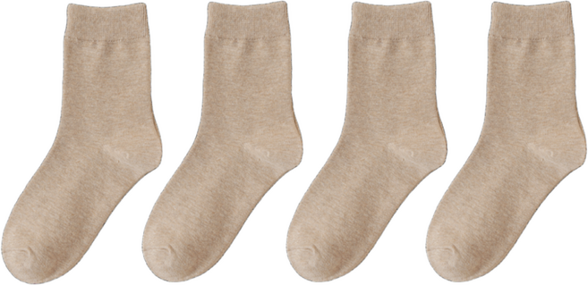 프렌드쉽 여성용 무압박 중목 양말 4켤레 세트 면 부종방지