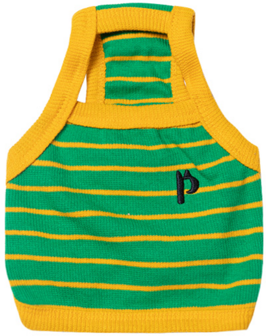 펫츠랜드 반려동물 꾸안꾸 크롭 티셔츠, 옐로우, 1개