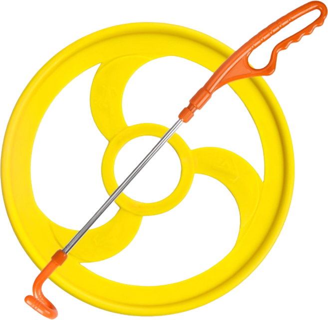 풍선대통령 굴렁쇠 37cm 민속놀이 운동회 체육도구, 1개, 노랑