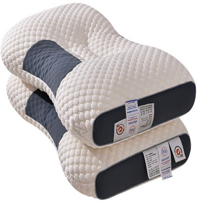 오브제홈 거북목 일자목 코골이 완화 꿀잠 경추베개, 2개, 화이트