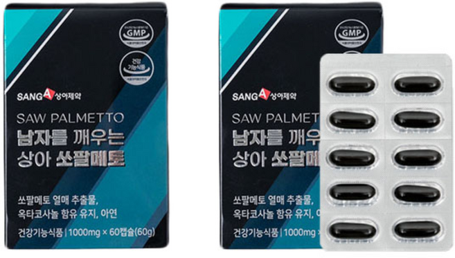 상아제약 남자를 깨우는 상아 쏘팔메토 60g, 60정, 5개