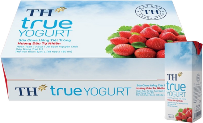 TH TRUE YOGURT 딸기맛/베트남 요거트, 24개, 180ml