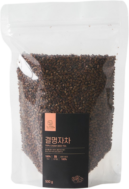 느으림 천천히 두번 볶은 국산 결명자차, 500g, 2개, 1개입