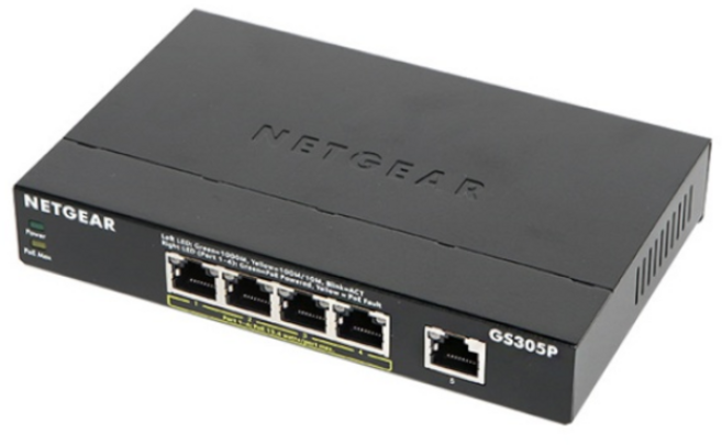 넷기어 GS305P 기가비트 PoE 스위칭허브 5포트 SOHO 이더넷 스위치 CCTV용 POE스위치 포트당 15.4W 최대 55.5W