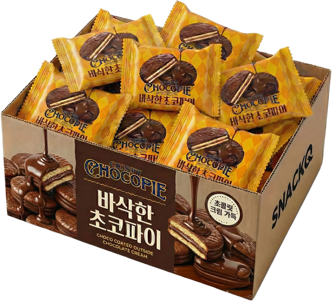 스낵큐 노브랜드 과자, 20개, 바삭한 초코파이