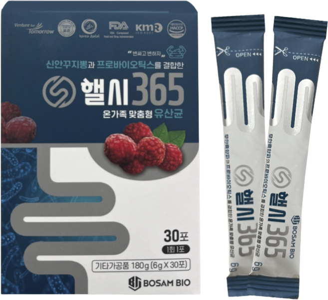 차전자피 식이섬유환 핼시365 30개입 스틱형, 1개, 180g