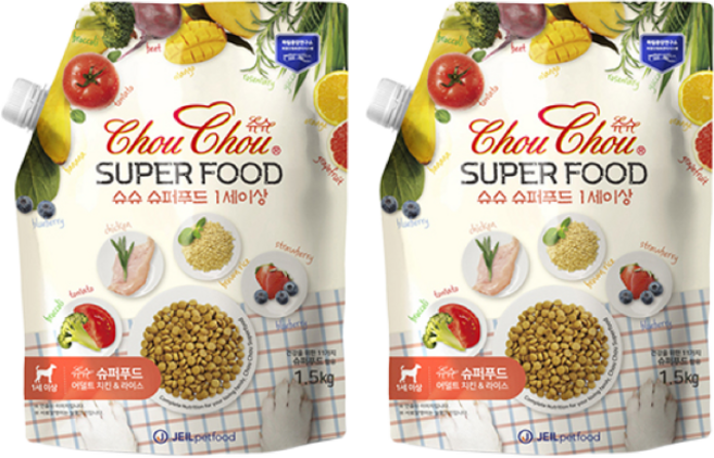 (2개)슈슈 슈퍼푸드 어덜트 치킨&라이스 1.5kg, 2개, 닭