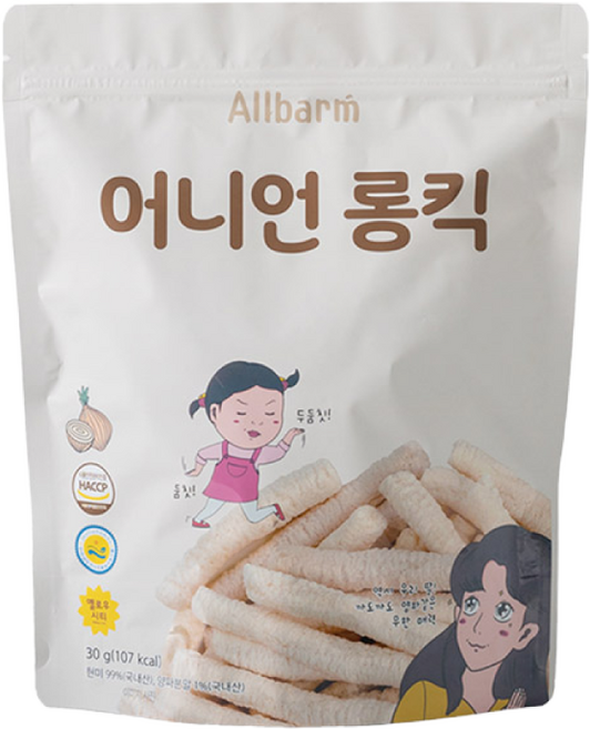 올바름 독도 쌀과자 종합상품, 어니언 롱킥, 30g, 1개
