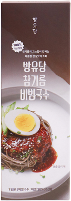 방유당 참기름 비빔국수, 6개, 170g