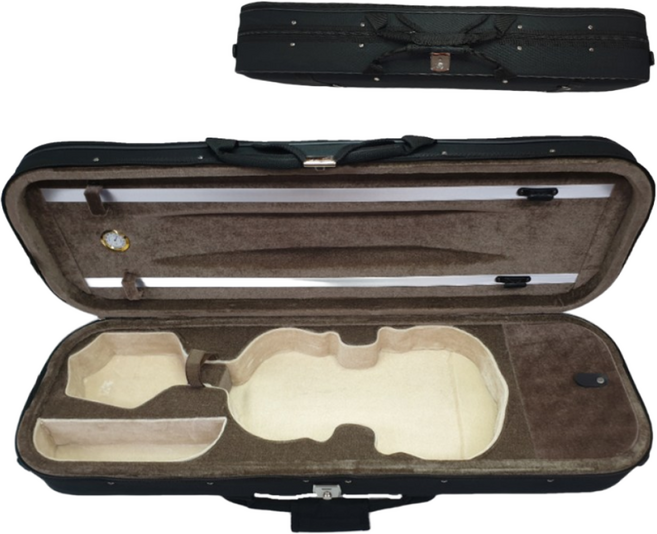 올블랙 바이올린 가방 습도계장착 사각 하드 케이스, 1개