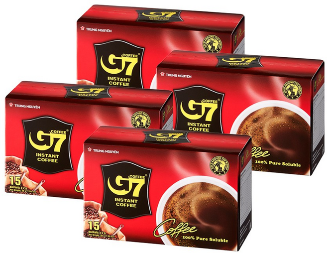 G7 블랙 원두커피믹스, 2g, 15개입, 4개
