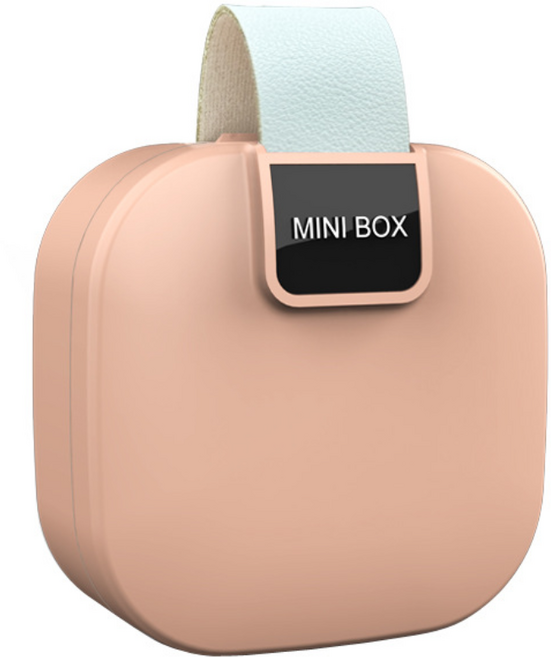 휴대용 보관함 데이터 케이블 충전기 다기능 미니 보관함 블루투스 헤드셋 약 보석 보관함, 1개, 핑크