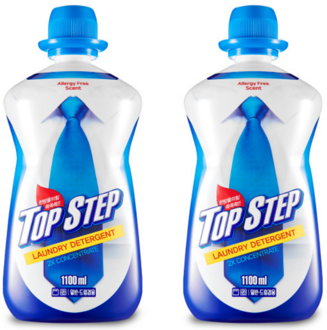 탑스텝 친환경 고농축 세탁세제 1100mL, 2개, 1.1L