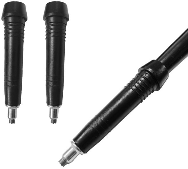 아띠꼴로 등산스틱 고무 패킹 마개 촉 바스켓 보호캡 부품, 블랙, 1세트