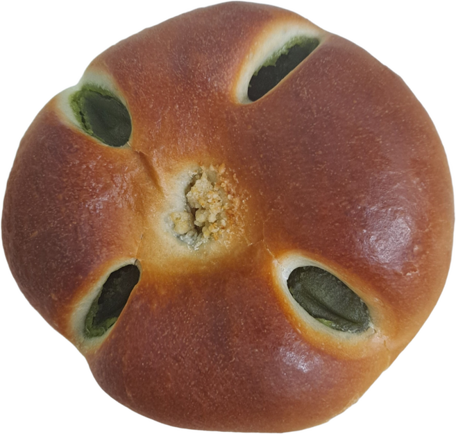 [우리들베이커리] 수제빵 완두앙금빵 (개별포장), 80g, 20개