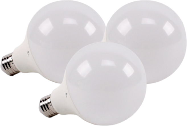 룩스램 LED 더 밝은 볼전구 볼램프 15W G95 세트, 주광색, 3개