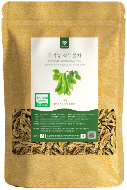 국산 유기농 볶은 작두콩차 비염에 좋은 어린꼬투리 차 150g 1개입, 1개
