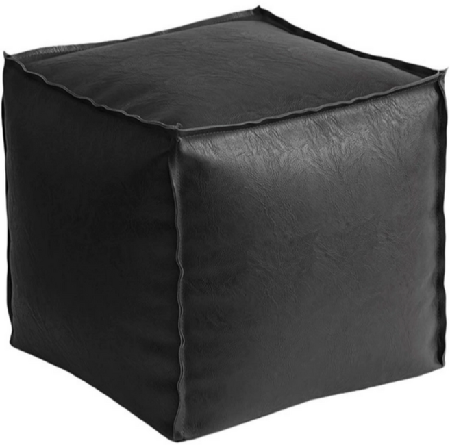소중한가족 채워서 사용하는 수납 쿠션 스툴, 2개, 블랙