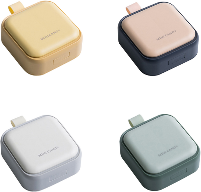 시우리빙 마카롱 휴대용 알약 케이스 화이트, 1개